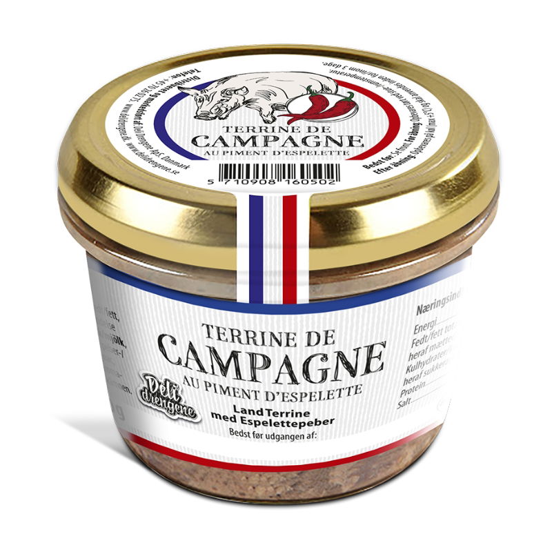 Produktbillede af Country Terrine M/ Espelette Peber Dd 180g på tilbud i premium kvalitet