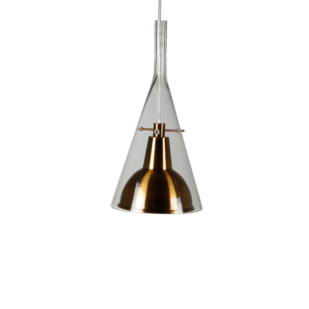 VENTURE DESIGN Sirius pendel klar glas og guld metal Ø 25