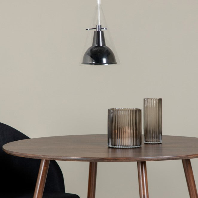 Produktbillede af Bloomy Pendel i sort metal og glas på tilbud i høj kvalitet