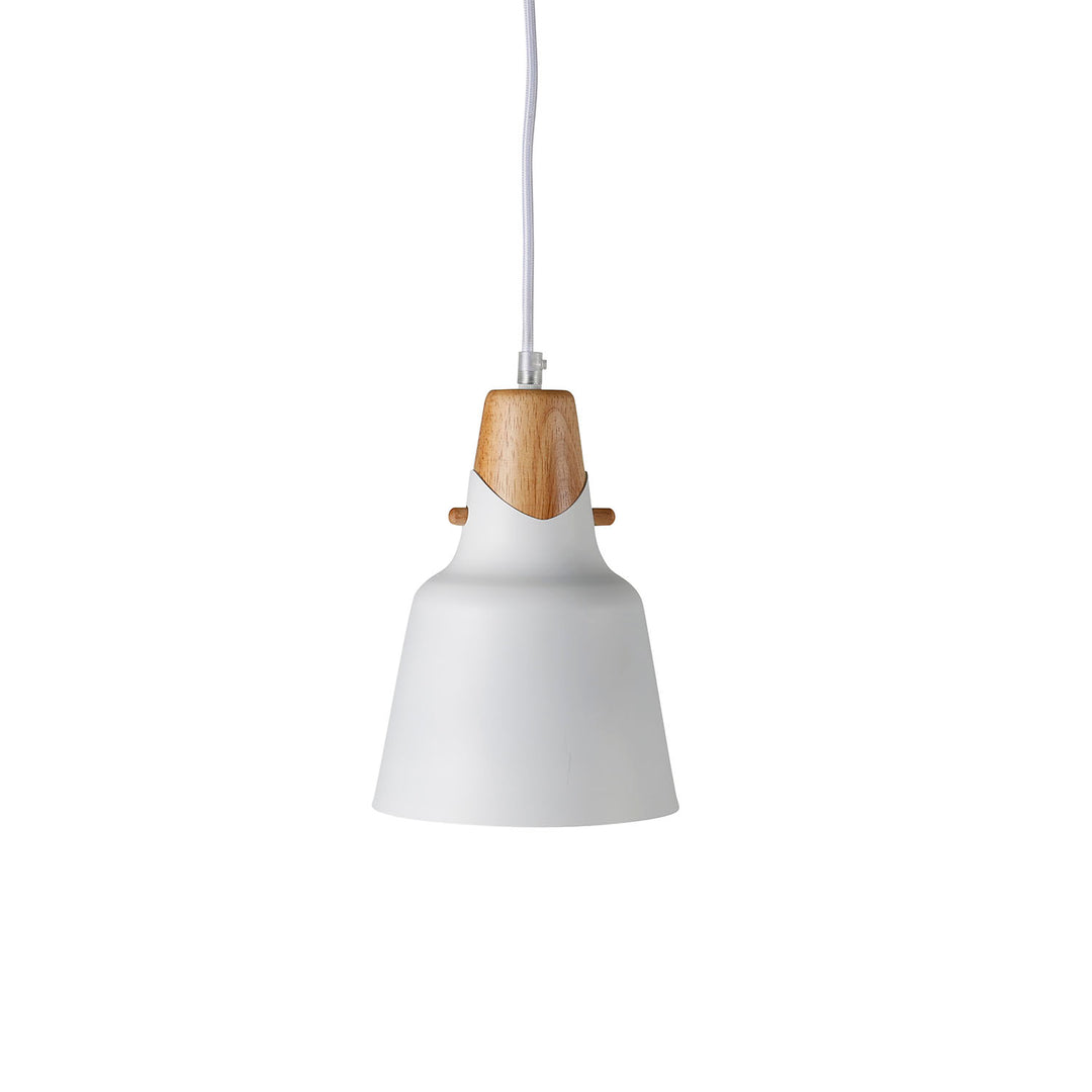 VENTURE DESIGN Rigel pendel hvid metal og natur træ Ø 16