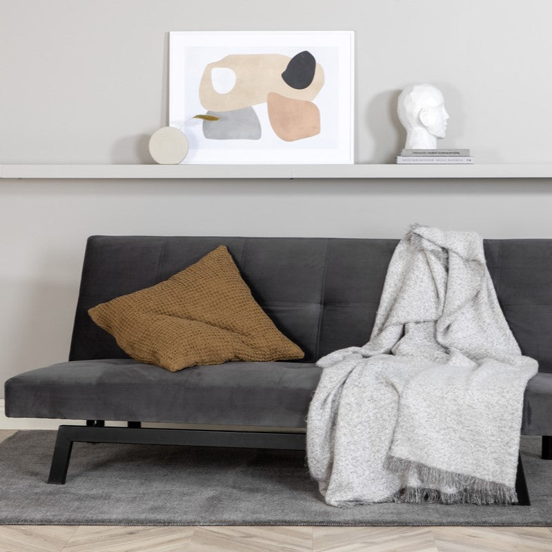 Produktbillede af Snooze Sovesofa i mørkegrå fløjl på tilbud i høj kvalitet