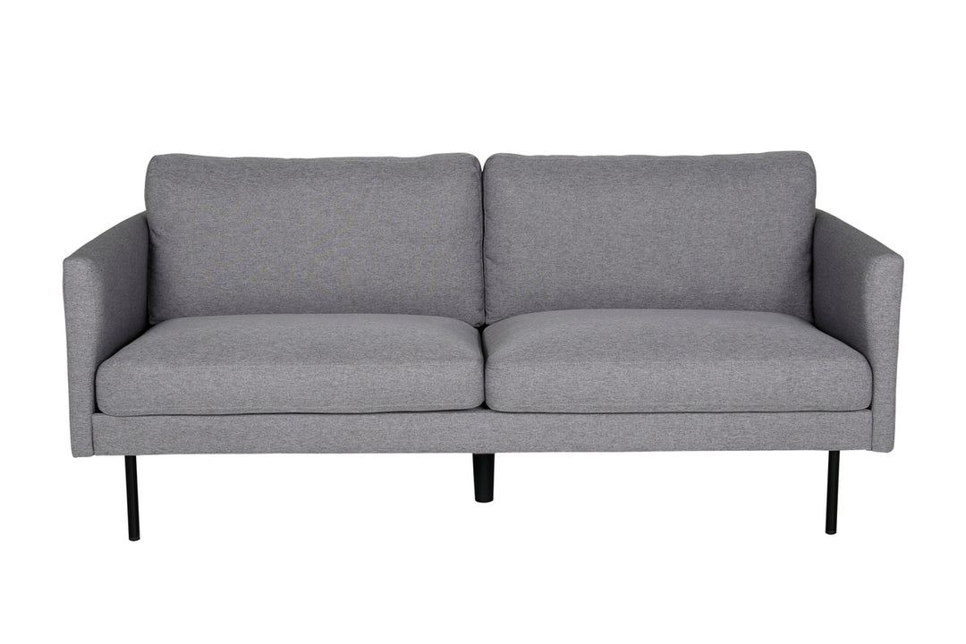 Produktbillede af VENTURE DESIGN Zoom 2 pers. sofa grå polyester og sort stål i premium kvalitet