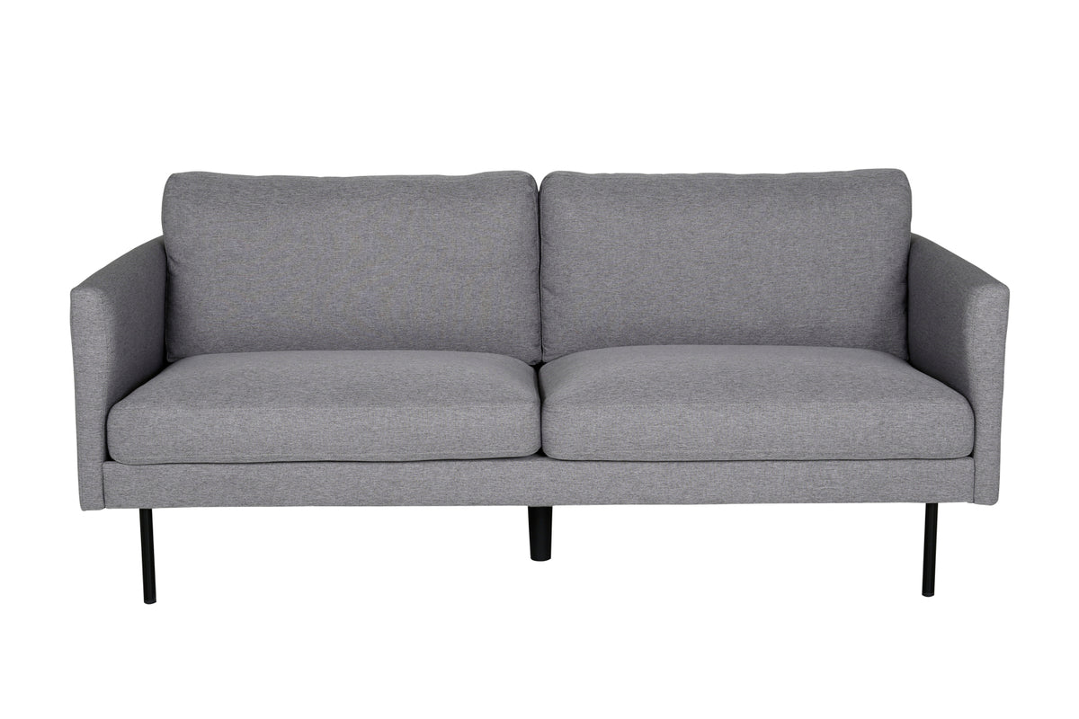 Produktbillede af VENTURE DESIGN Zoom 2 pers. sofa grå polyester og sort stål i premium kvalitet