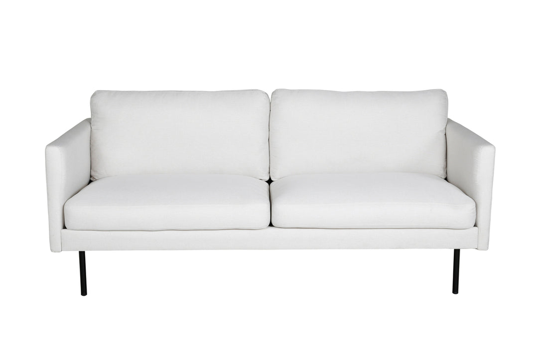 Produktbillede af VENTURE DESIGN Zoom 2 pers. sofa beige polyester og sort stål i premium kvalitet