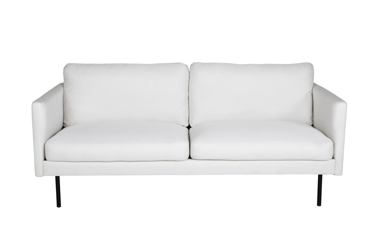 Produktbillede af VENTURE DESIGN Zoom 2 pers. sofa beige polyester og sort stål i premium kvalitet