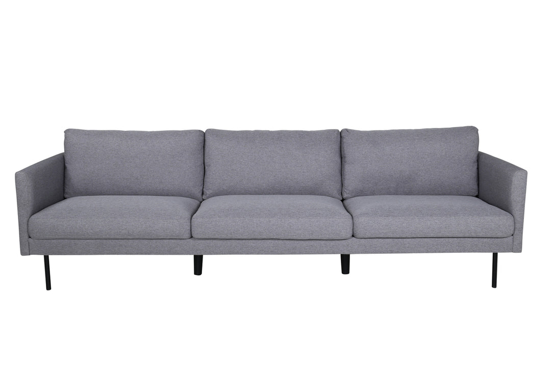 VENTURE DESIGN Zoom 3 pers. sofa grå polyester og sort stål