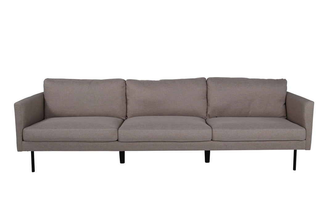 VENTURE DESIGN Zoom 3 pers. sofa brun polyester og sort stål