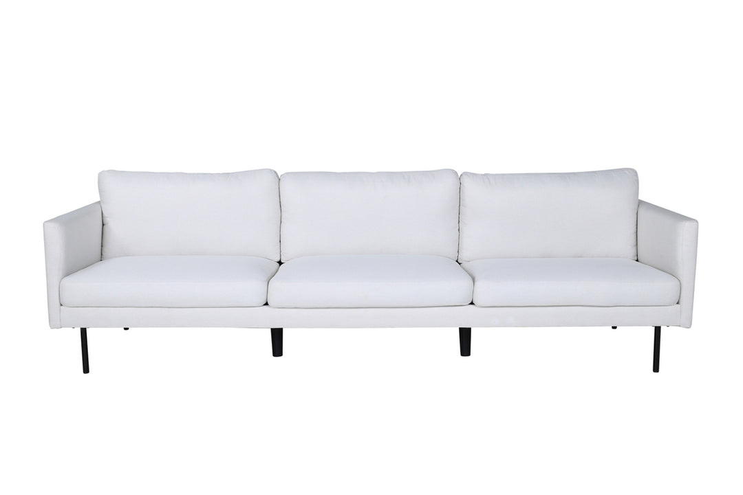 VENTURE DESIGN Zoom 3 pers. sofa beige polyester og sort stål