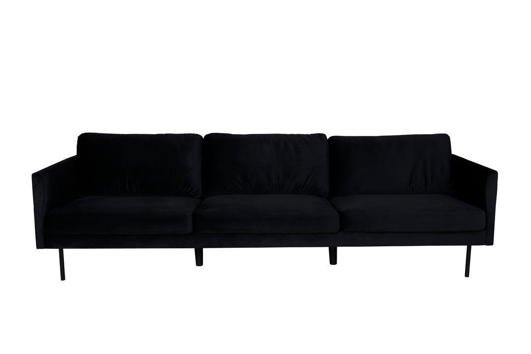 VENTURE DESIGN Zoom 3 pers. sofa sort fløjl og sort stål