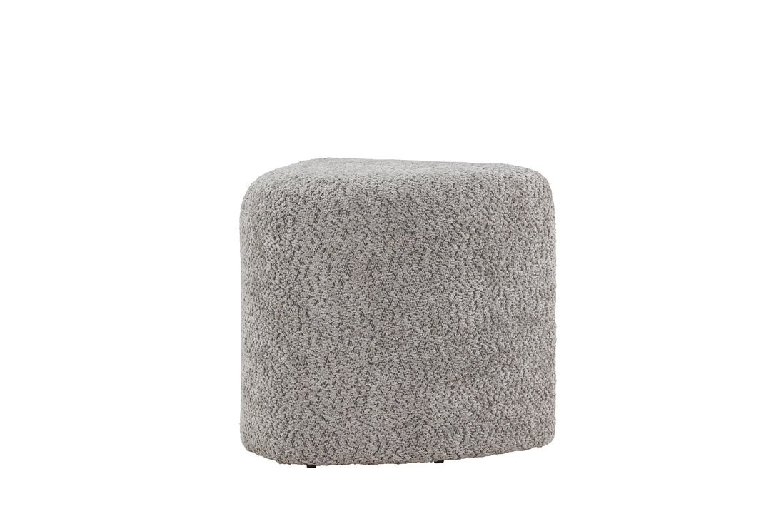 VENTURE DESIGN Peg puf rund grå bouclé Ø46