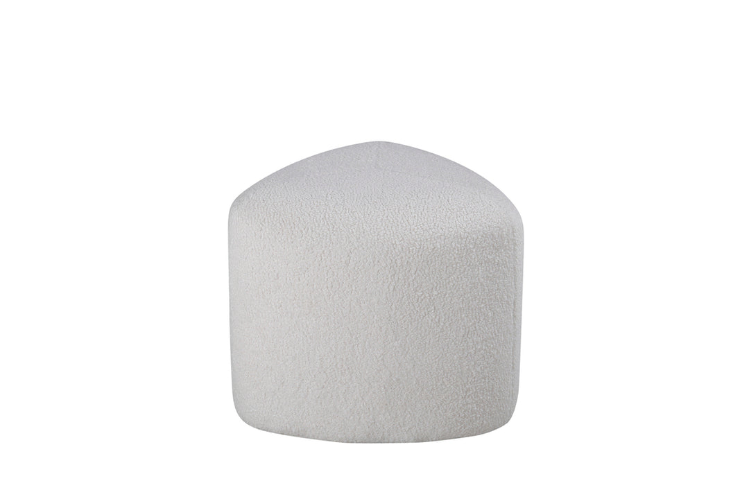 VENTURE DESIGN Peg puf trekantet hvid bamsestof polyester