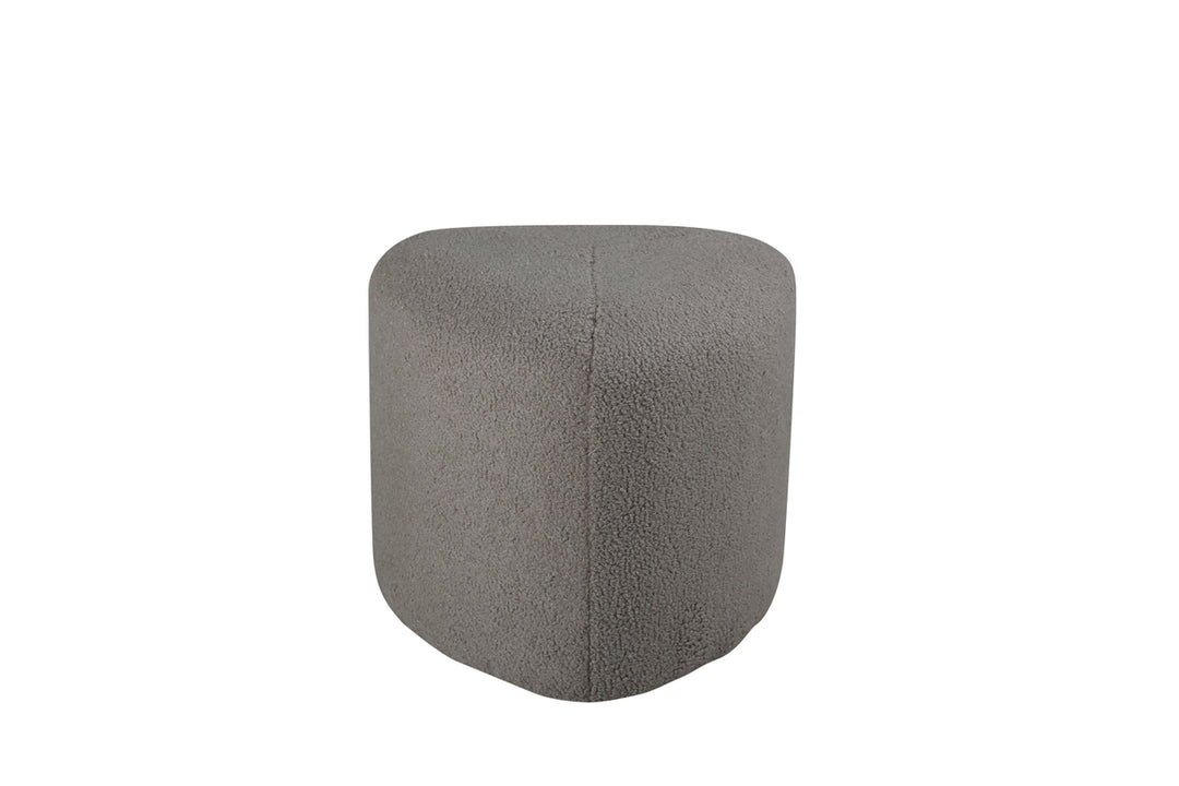VENTURE DESIGN Peg puf trekantet grå bamsestof polyester