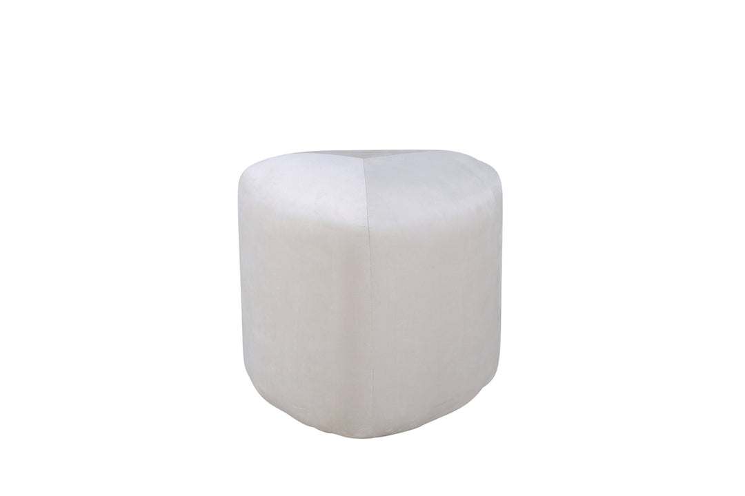 VENTURE DESIGN Peg puf trekantet beige fløjl