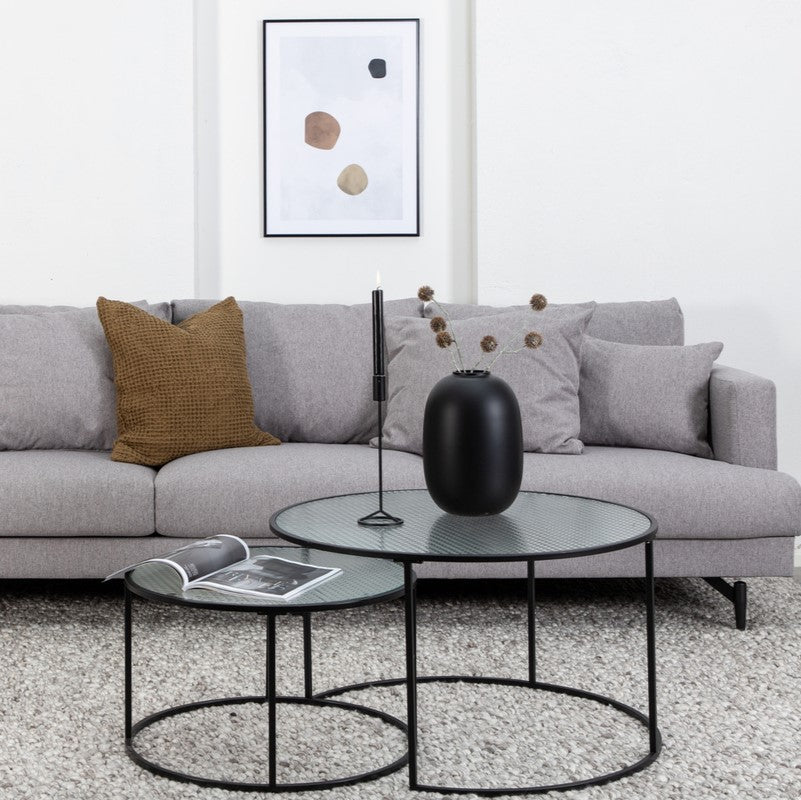 Produktbillede af Warden Sofa 3-personers i lysegrå polyester stof på tilbud i høj kvalitet