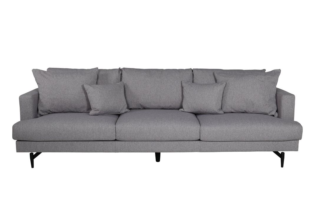 VENTURE DESIGN Sofia 3 pers. sofa grå polyester og sort stål