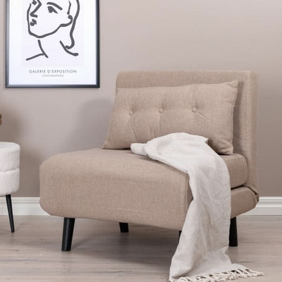 billigt tilbud på Blund sovesofa/lænestol i beige. Stort udvalg online. Hurtig levering (1-2 dage) og billig fragt. Spar op til 63% på udsalg.
