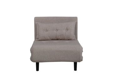 VENTURE DESIGN Vicky sovesofa enkelt brun polyester og sort stål 190x73