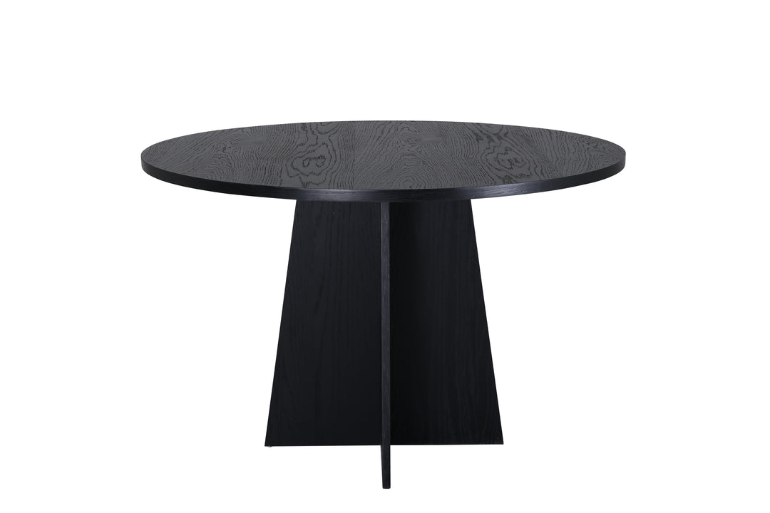 VENTURE DESIGN Bootcut spisebord rund sort finér Ø110