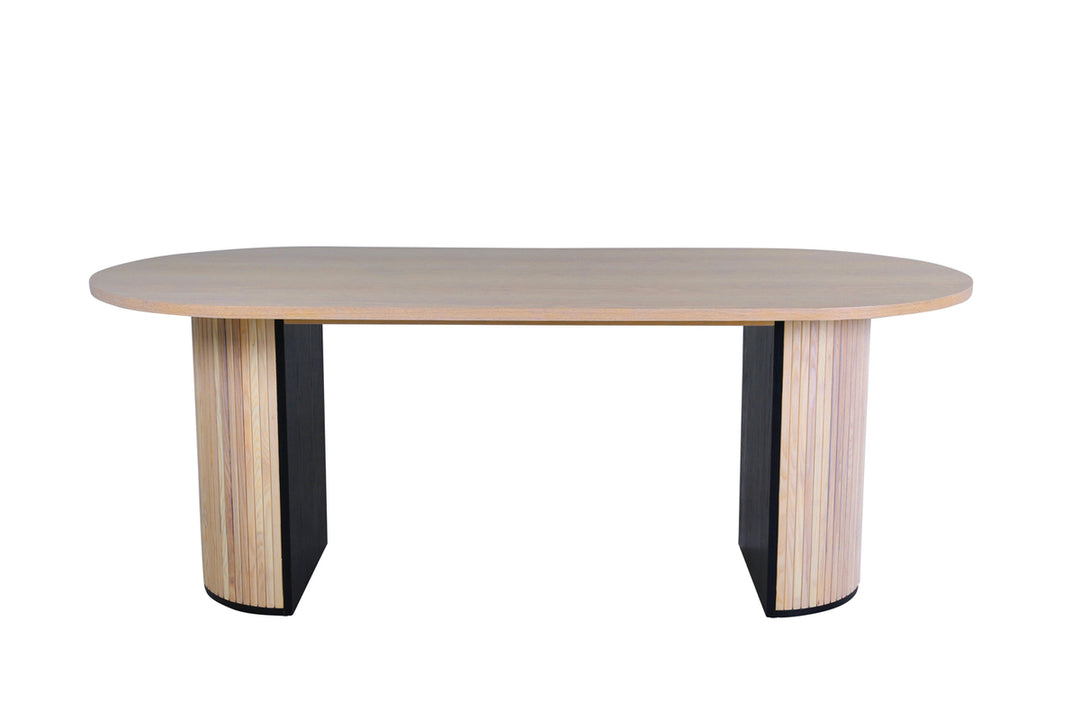 VENTURE DESIGN Bianca spisebord oval hvidkalket finér 200x90