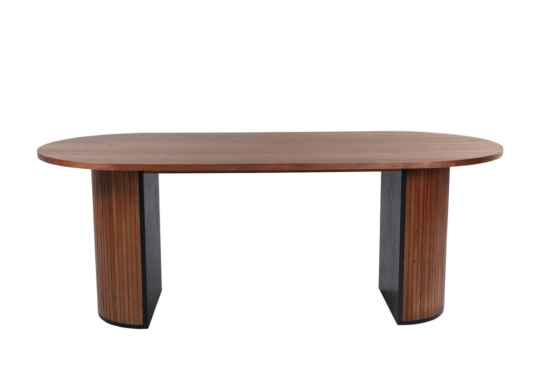 VENTURE DESIGN Bianca spisebord oval valnøddefarvet finér 200x90