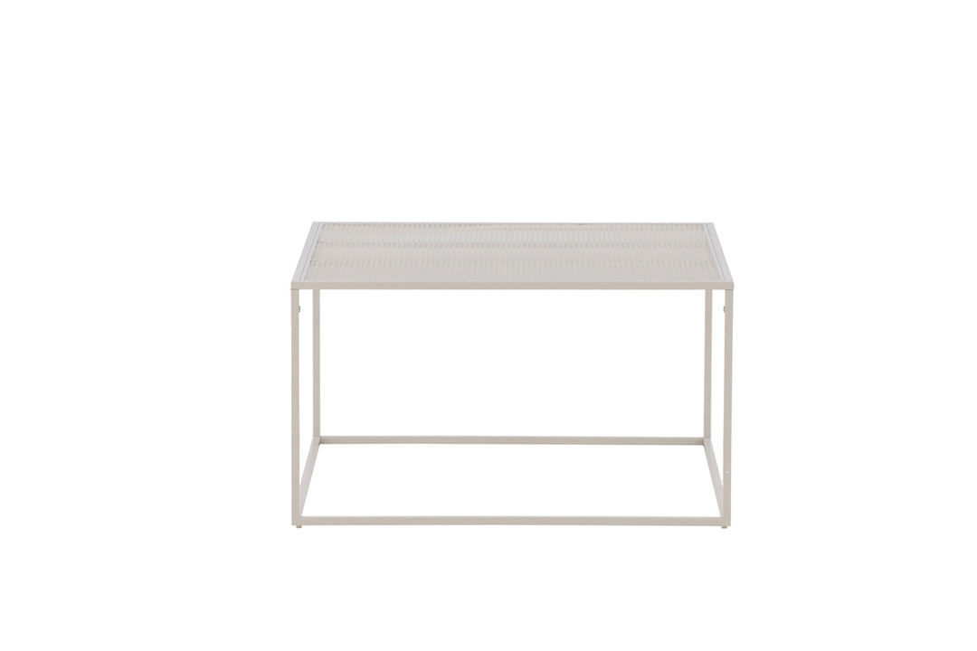 VENTURE DESIGN Netz sofabord kvadratisk beige stål 80x80