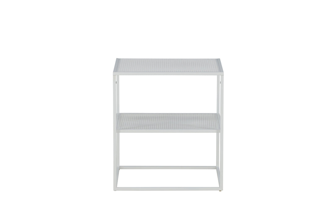 VENTURE DESIGN Netz sidebord kvadratisk m. 1 hylde hvid stål 55x55