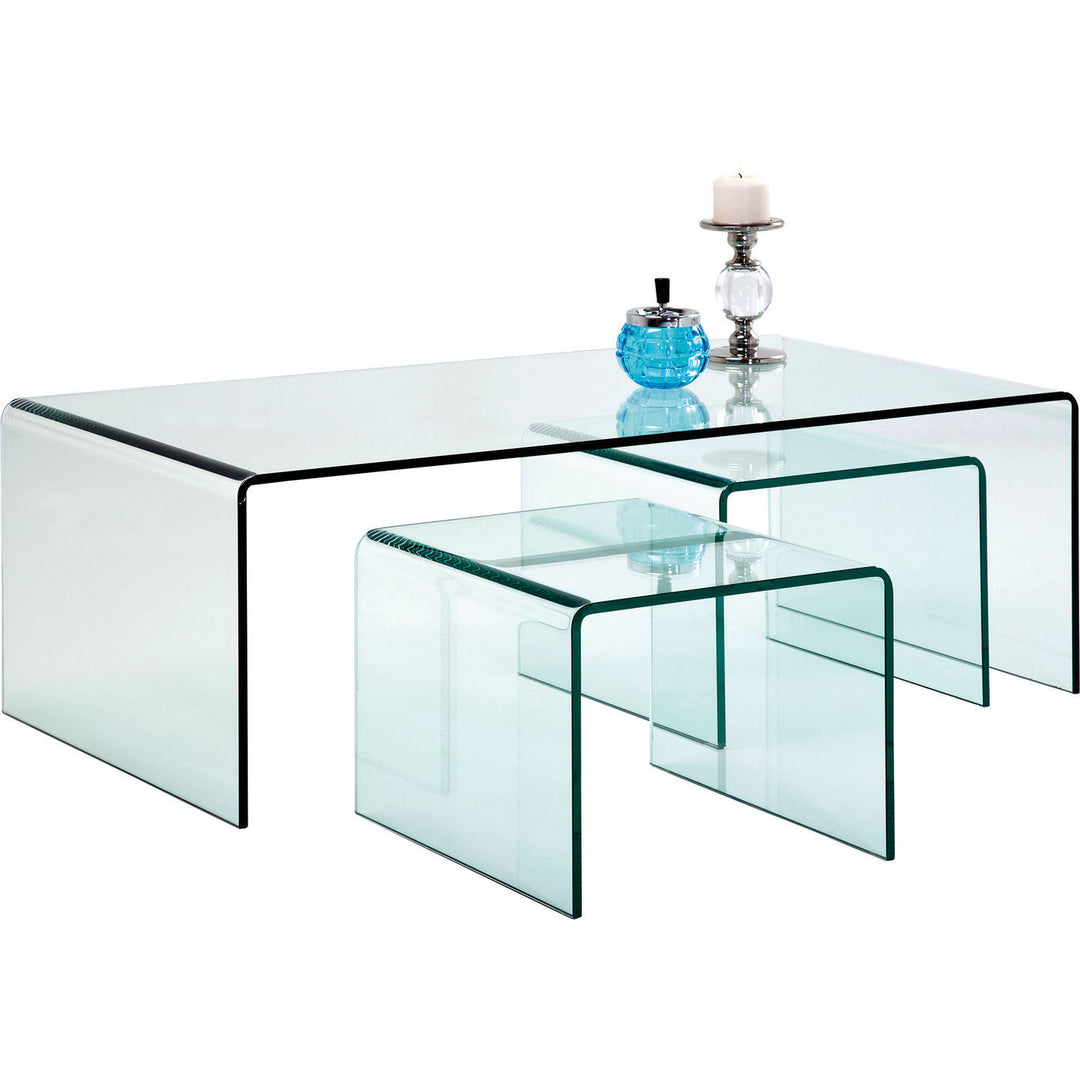 KARE DESIGN Clear Club sofabord glas 3/sæt