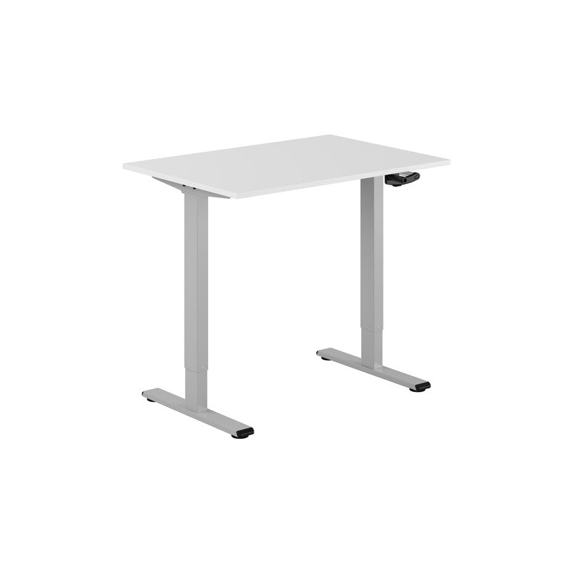 Produktbillede af ECO Hæve/Sænkebord manuelt 100x70cm Hvid-grå på tilbud