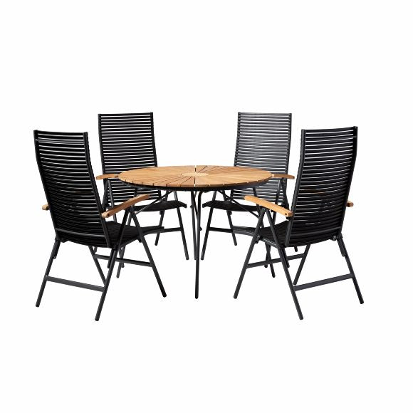 Produktbillede af CINAS ORIGINAL ELLEN BORD/POSITIONSSTOLE TEAK/MAT ANTRACIT 110 i premium kvalitet