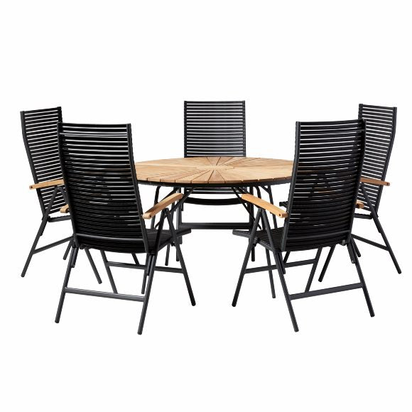 Produktbillede af CINAS ORIGINAL ELLEN BORD/POSITIONSSTOLE TEAK/MAT ANTRACIT 130 i premium kvalitet