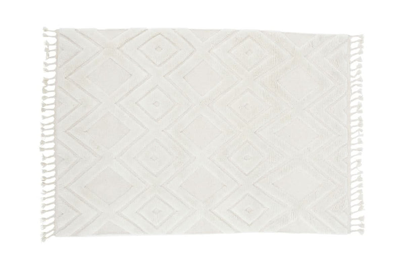 tilbud på tæppe 200x300 cm i uld, hvid. Billigt udsalg! Hurtig levering, 1-2 hverdage. Spar op til 64%.