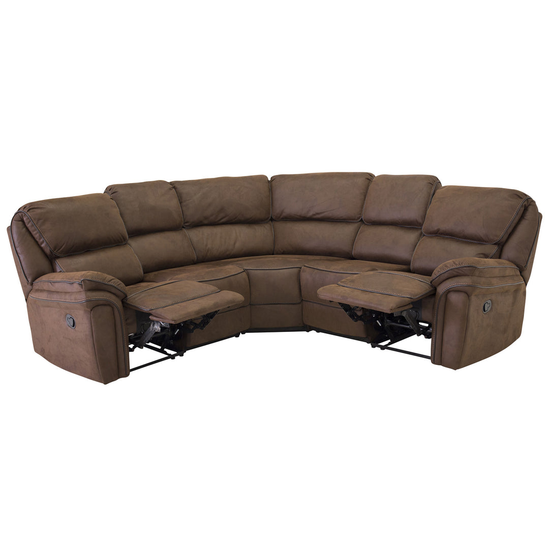 VENTURE DESIGN Saranda hjørnesofa m. recliner brun stof