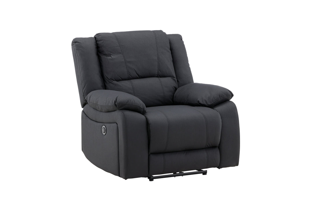 VENTURE DESIGN Singapore recliner lænestol m. armlæn sort polyester og metal