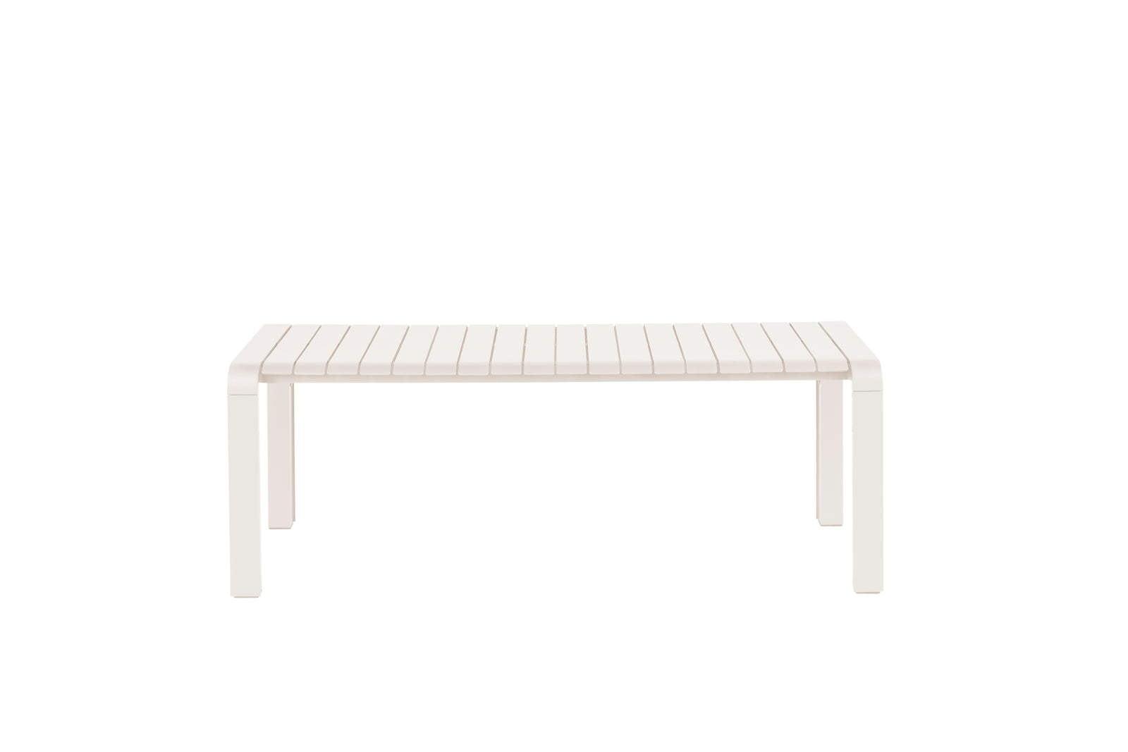 Produktbillede af ZUIVER Vondel havebænk rektangulær ler hvid aluminium 129,5x45 i premium kvalitet