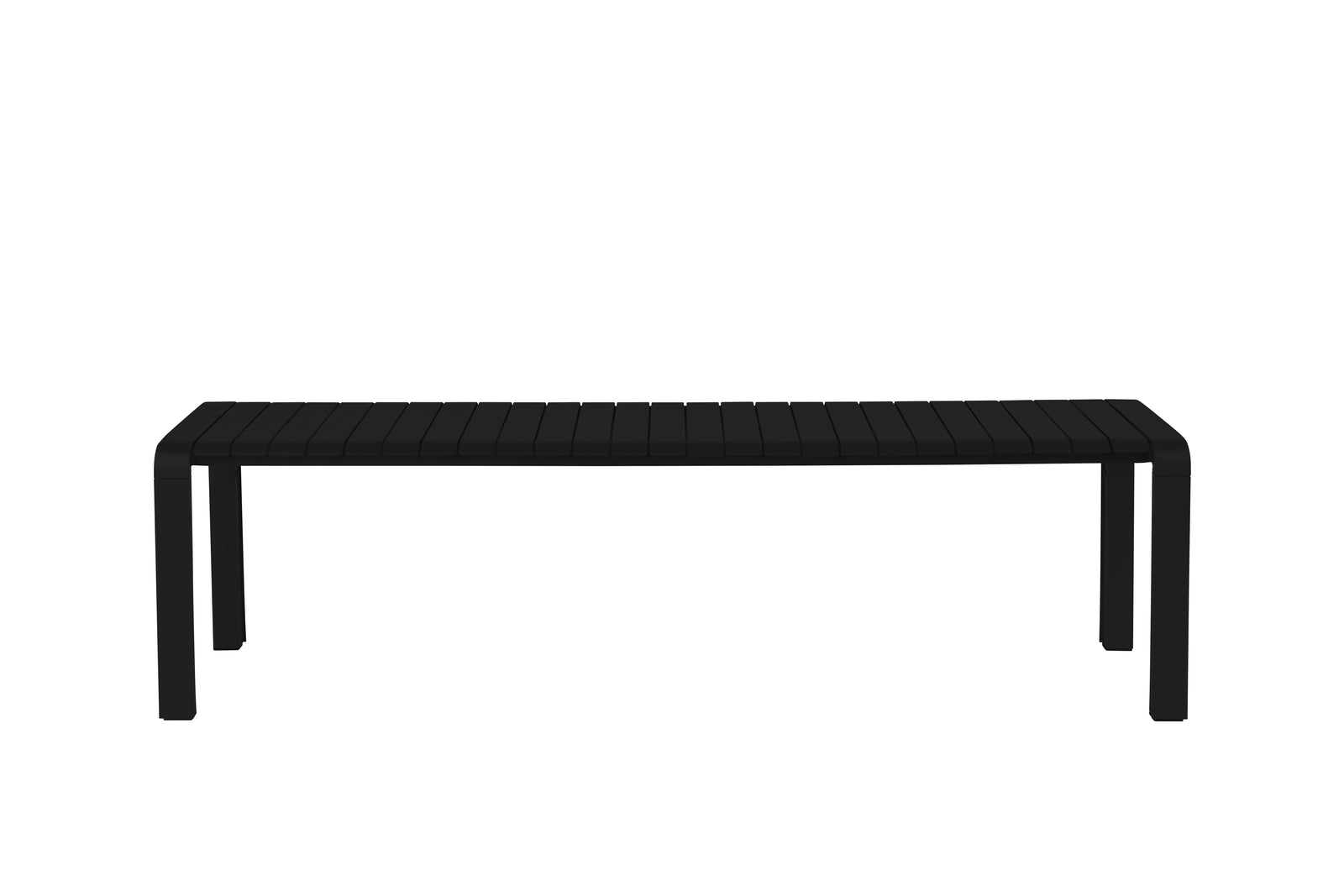 Produktbillede af ZUIVER Vondel havebænk rektangulær sort aluminium 175x45 i premium kvalitet