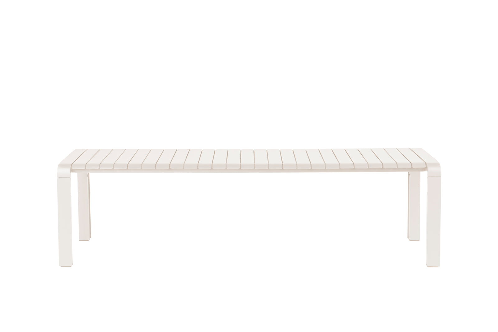 Produktbillede af ZUIVER Vondel havebænk rektangulær ler hvid aluminium 175x45 i premium kvalitet