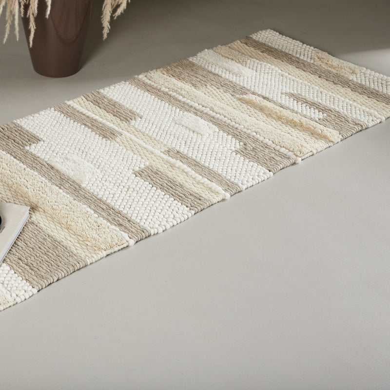 Produktbillede af Sixtus Entre tæppe i mønstret uld 72 x 200 cm. på tilbud i høj kvalitet