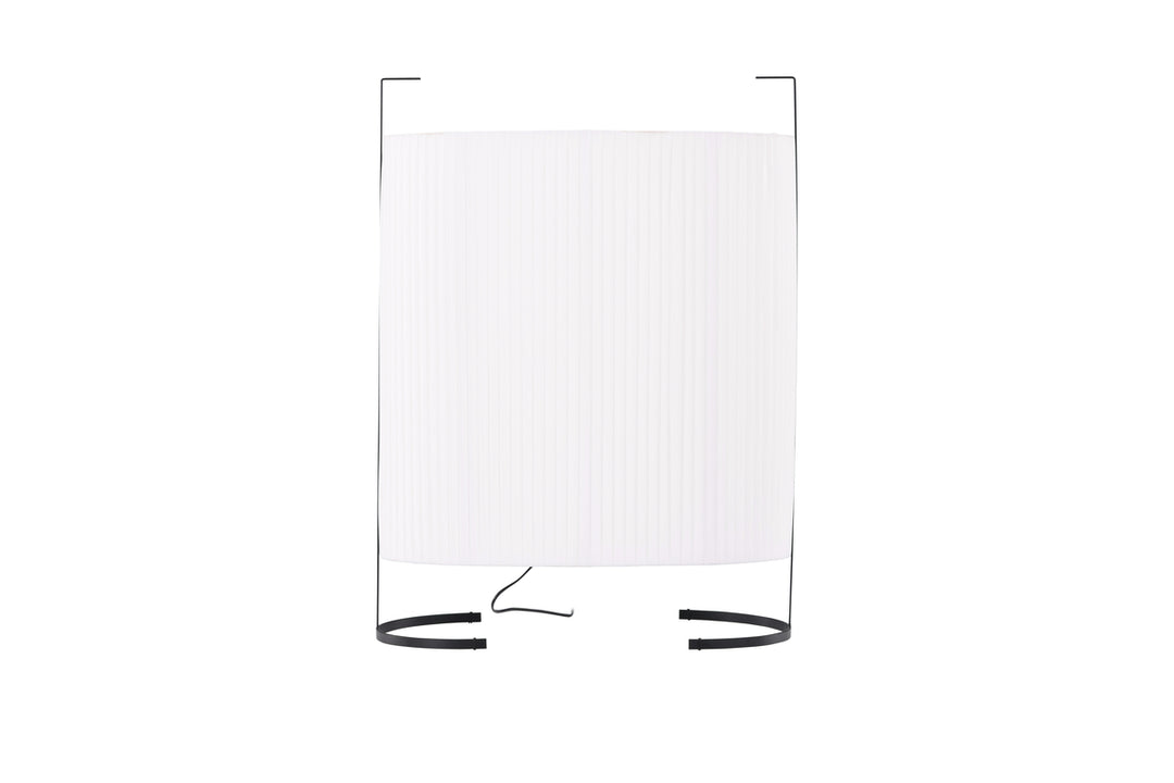Produktbillede af VENTURE DESIGN Rennes gulvlampe Large hvid stof og sort jern i premium kvalitet