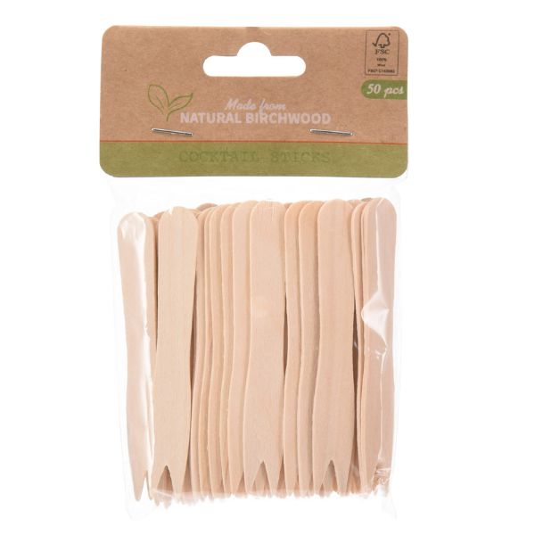 Produktbillede af Cocktail Gaflet 50 Stk F1 Klimatossen på tilbud – premium kvalitet og detaljer