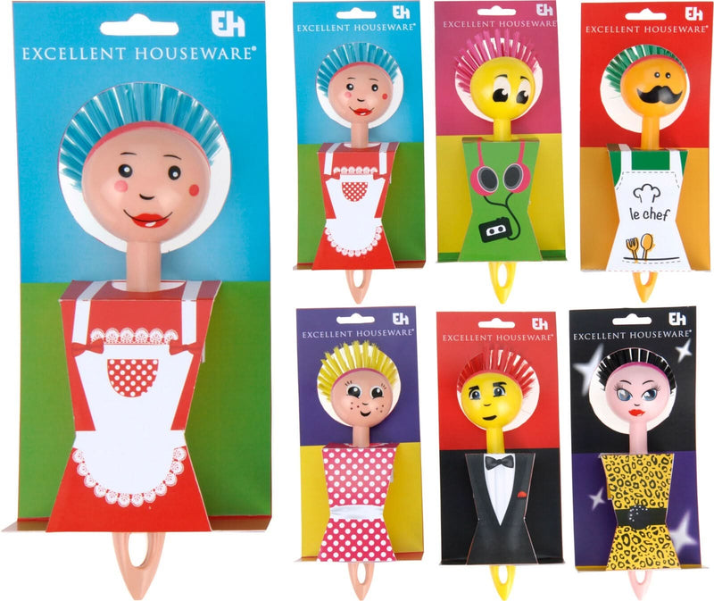 Opvaskebørste sjove figurer, assorteret, 1 stk. ❤ Kæmpe udvalg i Bolig og Haven ❤ Billig fragt og hurtig levering 2 - 5 hverdage - Varenummer: BGH-48059231961418 / Ean: &