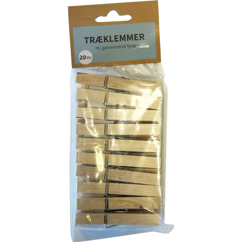 Produktbillede af Tøjklemmer i Træ 20 Stk. Cc Hansen på tilbud i premium kvalitet