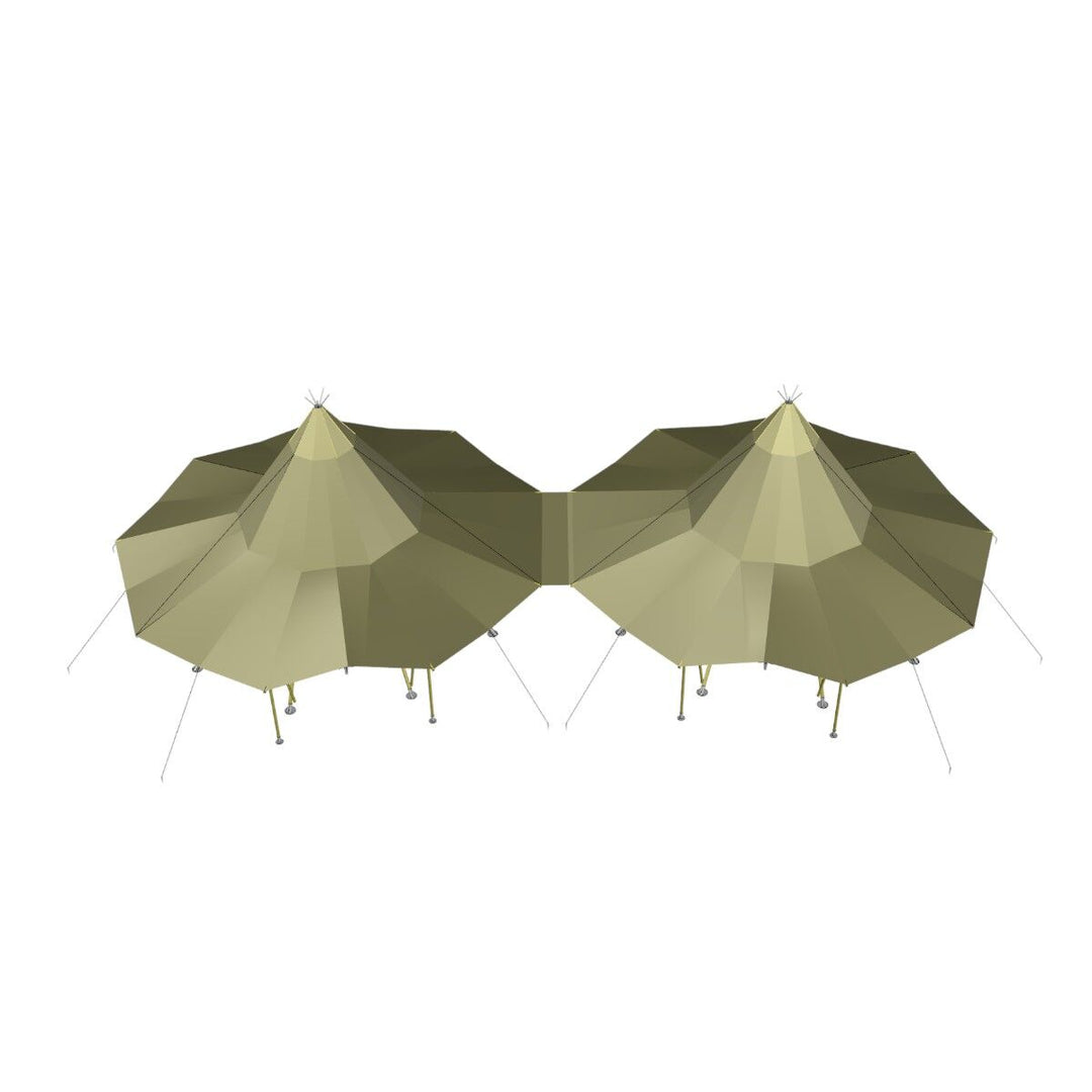 Produktbillede af Samlestykke Teepee Ø10,5m Canvas Khaki på tilbud