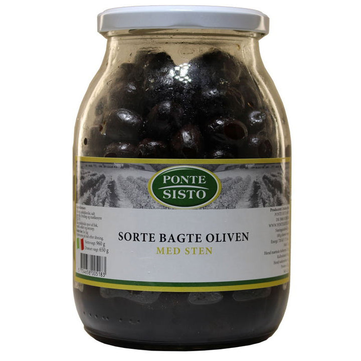 Produktbillede af Oliven Sort Bakte 960 g på tilbud – premium kvalitet og detaljer