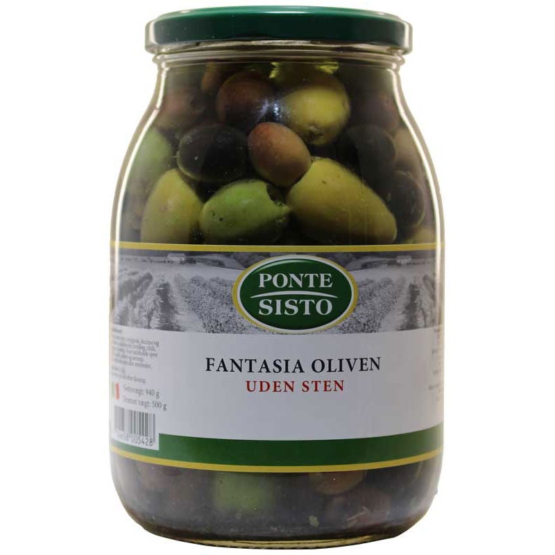 Produktbillede af Oliven Fantastia U/sten 940 g på tilbud – premium kvalitet og detaljer