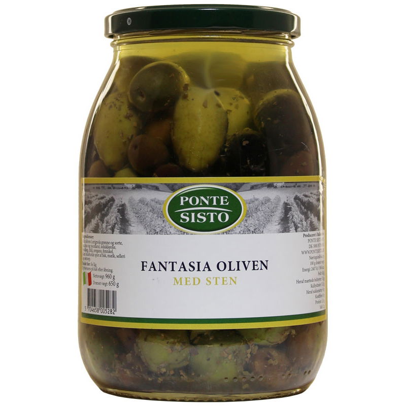 Produktbillede af Oliven Fantasia 960 g på tilbud – premium kvalitet og detaljer