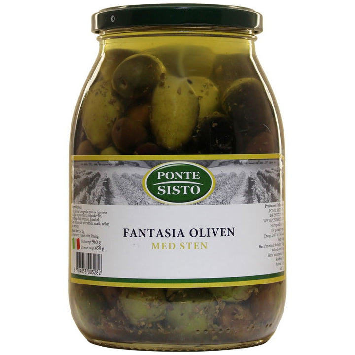 Produktbillede af Oliven Fantasia 960 g på tilbud – premium kvalitet og detaljer