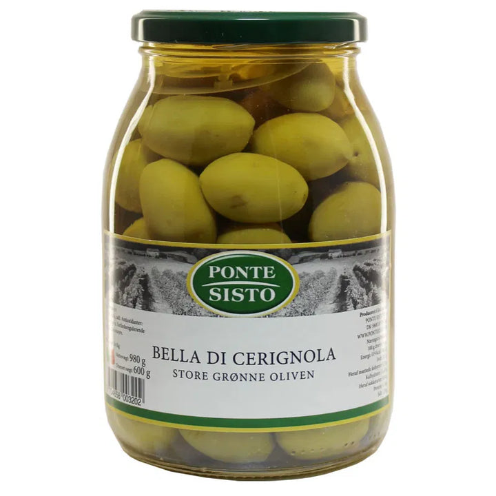 Oliven Grøn Bella Di Cerignola M/sten 980 g