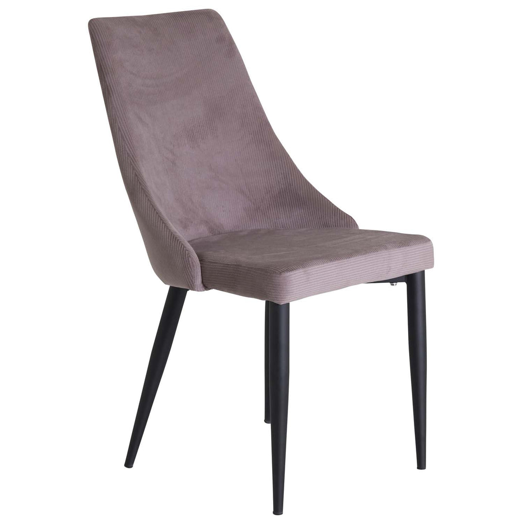 VENTURE DESIGN Leone spisebordsstol m. armlæn dusty pink fløjl og sort metal