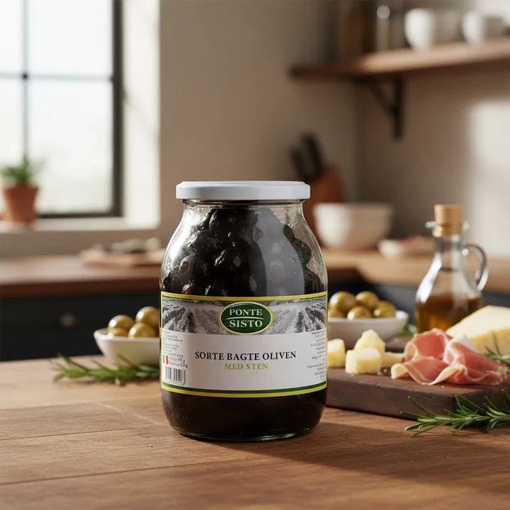 Oliven Sort Bakte 960 g