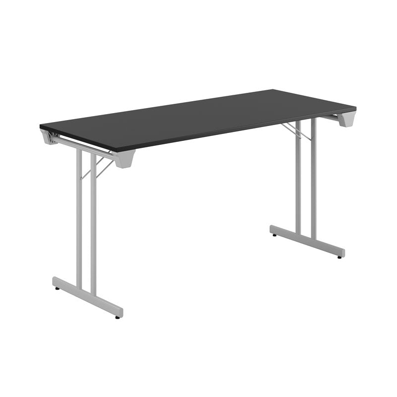 Produktbillede af Dinner Style 140x60cm Sammenklappeligt bord Sort-grå på tilbud